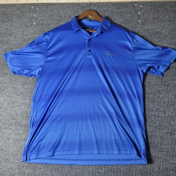 Men's Greg Norman Shark Play Dry Short Sleeve Polo Golf Shirt Size XXL‎ - Picture 1 of 5